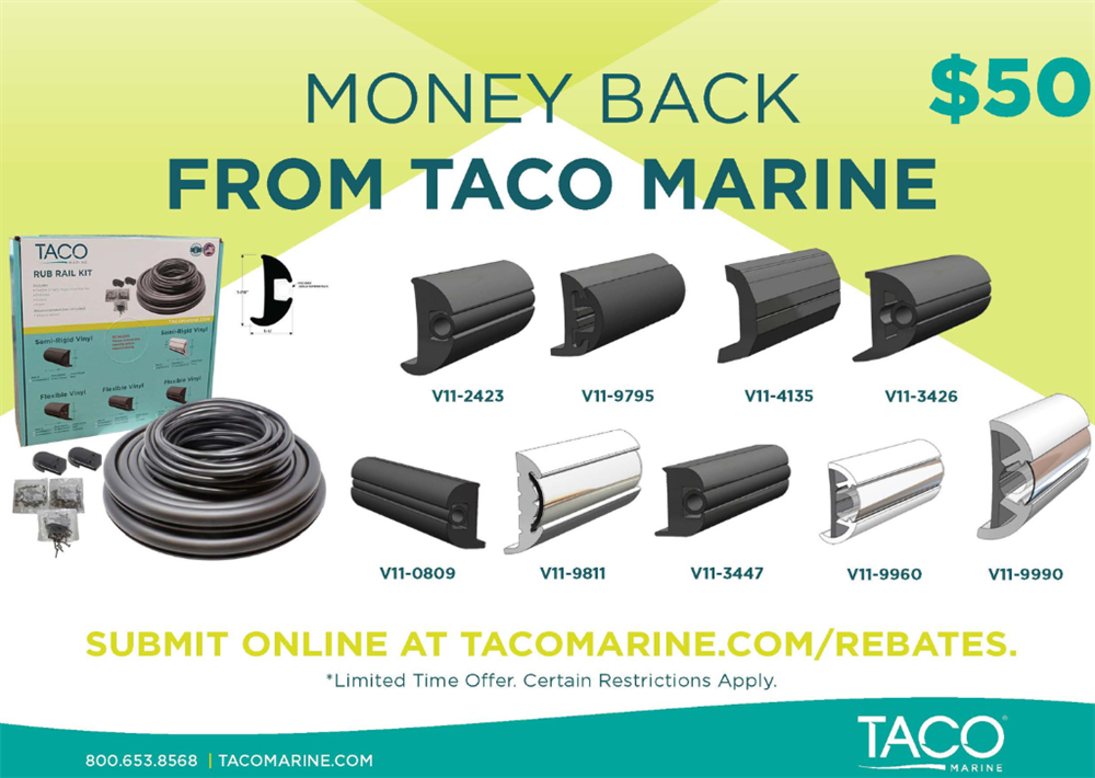 taco marine | rub rail kit rebate